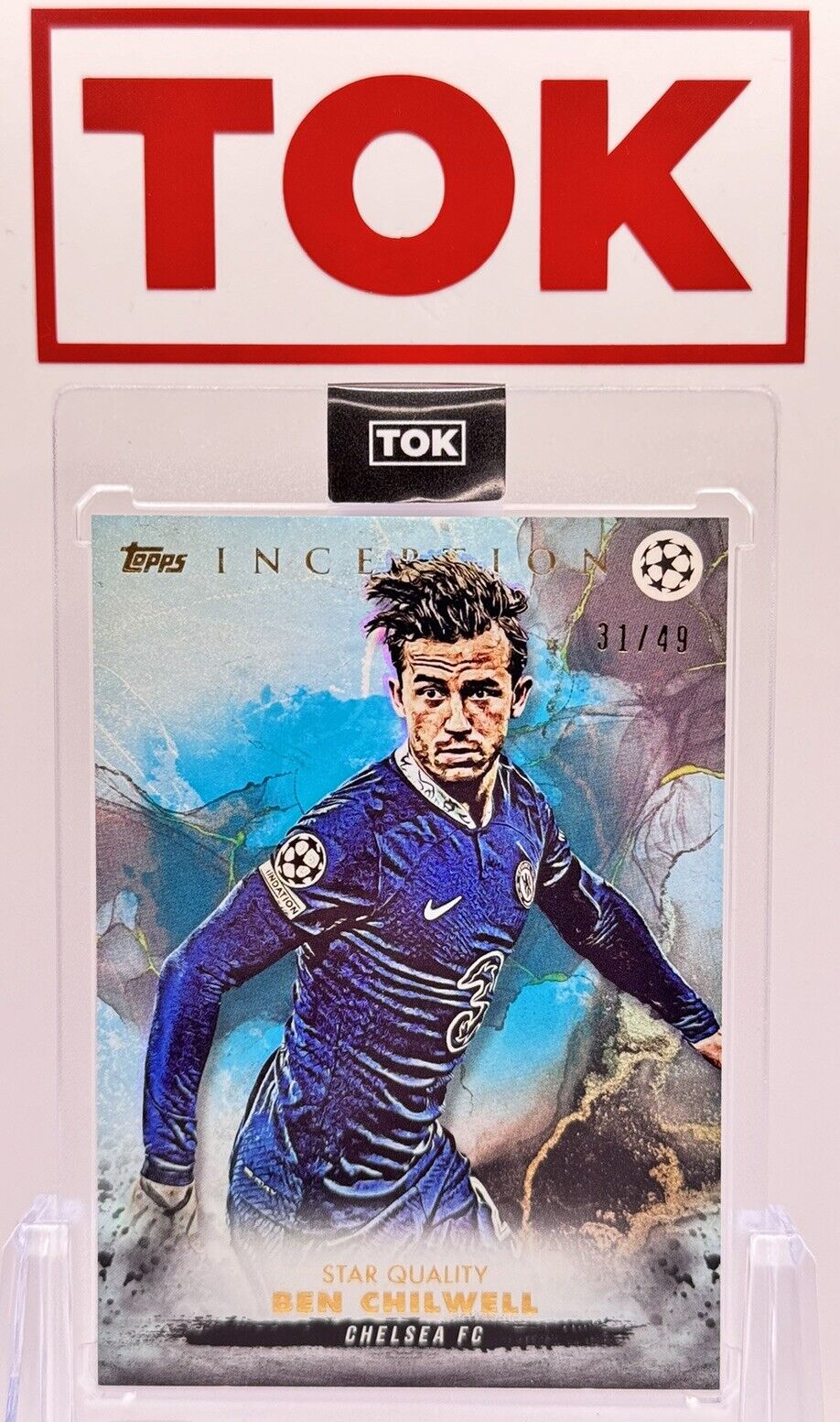 Topps UEFA Club Completions Inception 2023 Ben Chilwell Chelsea 31/49 for sale on Ebay