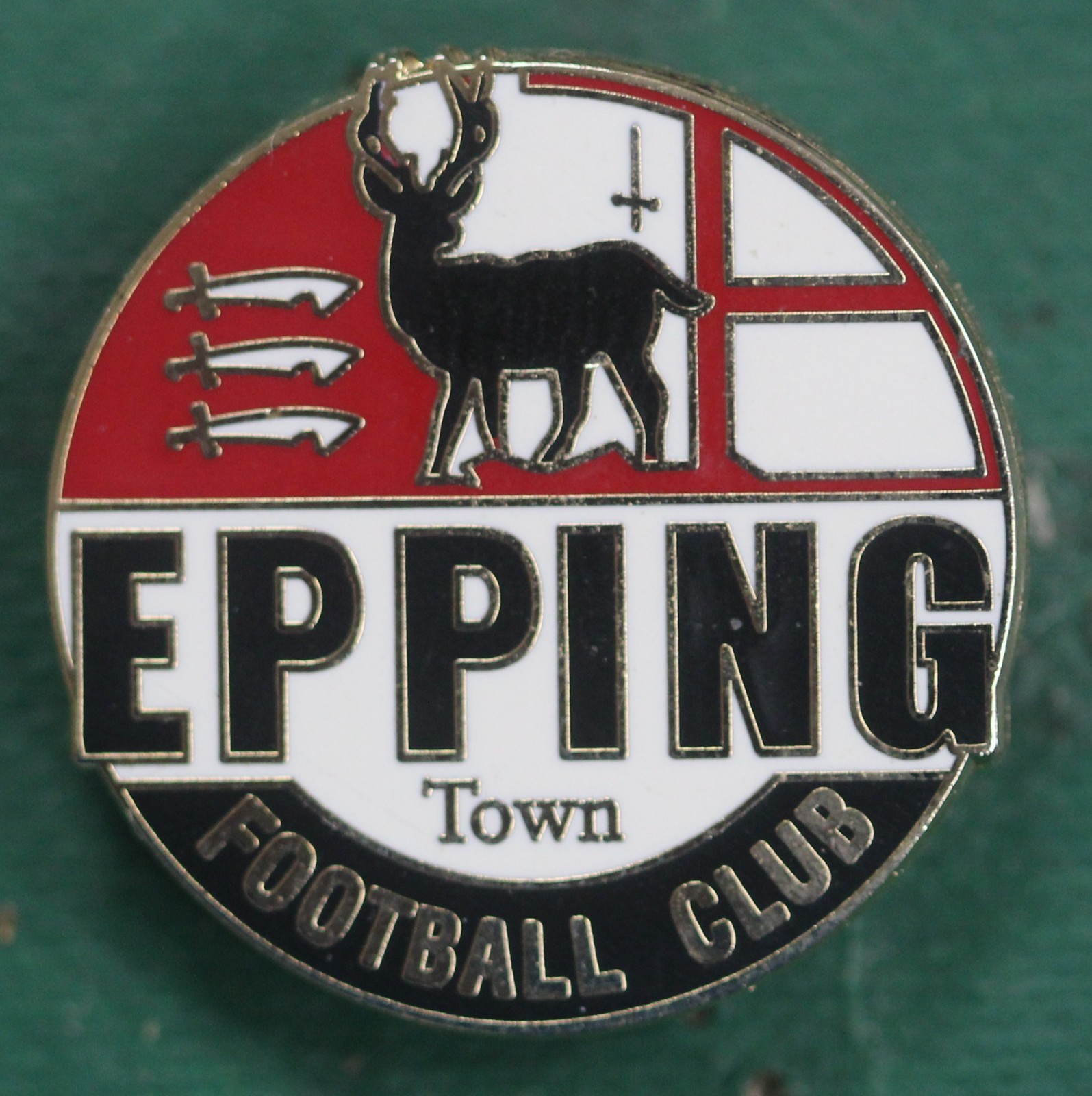 RARE England Epping Town FC Football Club Enamel Pin Badge for sale on Ebay