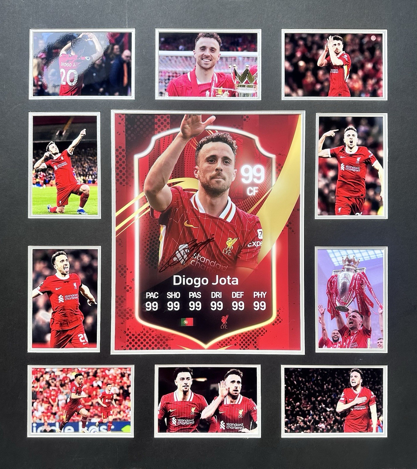 Diogo Jota Signed Liverpool Fc Montage Complete With Coa for sale on Ebay