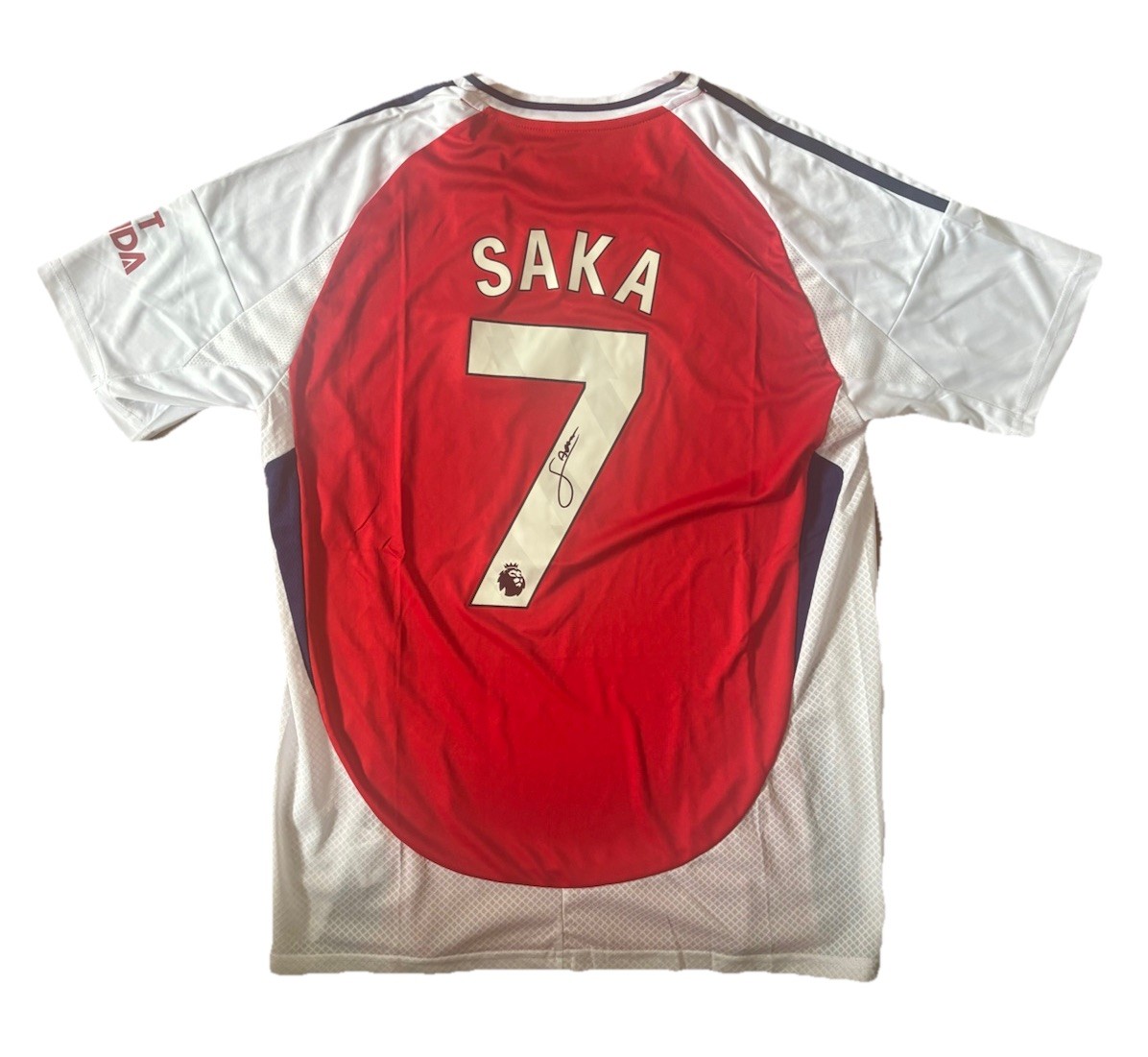 BUKAYO SAKA Hand signed Arsenal 24/25 Home Shirt Premier League RARE Proof/COA for sale on Ebay