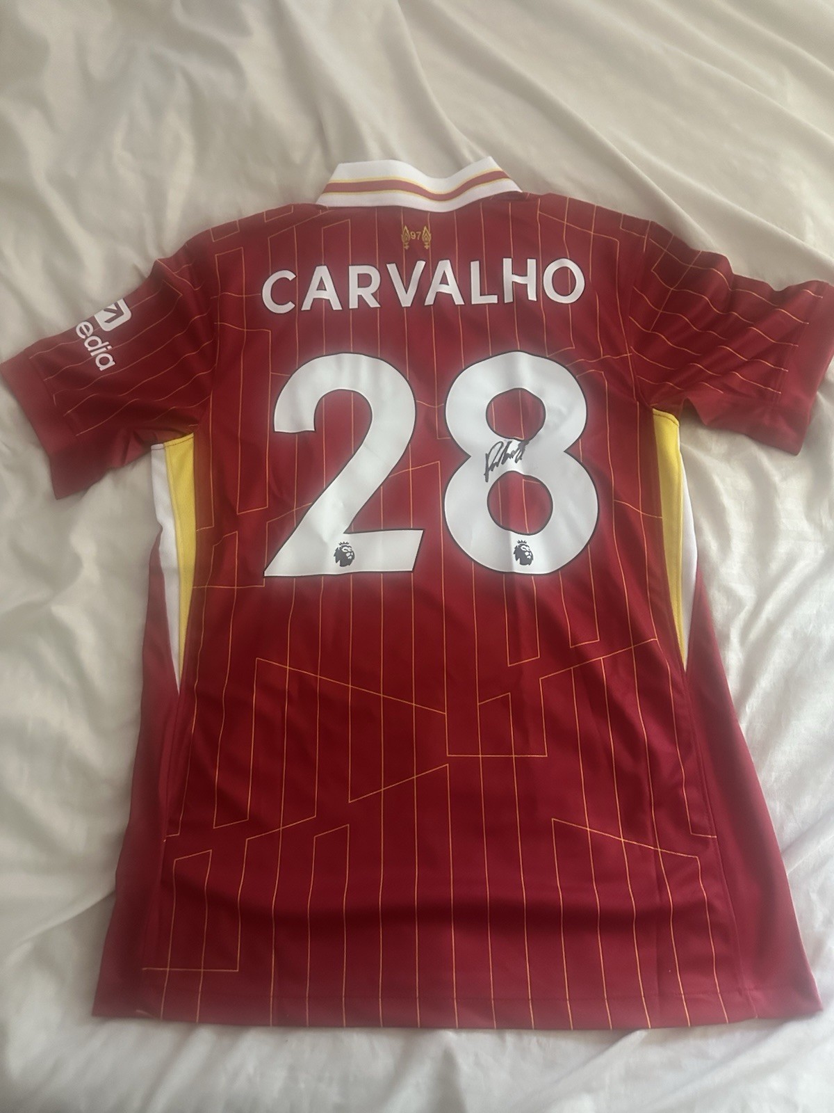 Liverpool F.C 2022-23 Carvalho Signed Shirt With Club COA and Matching Hologram for sale on Ebay