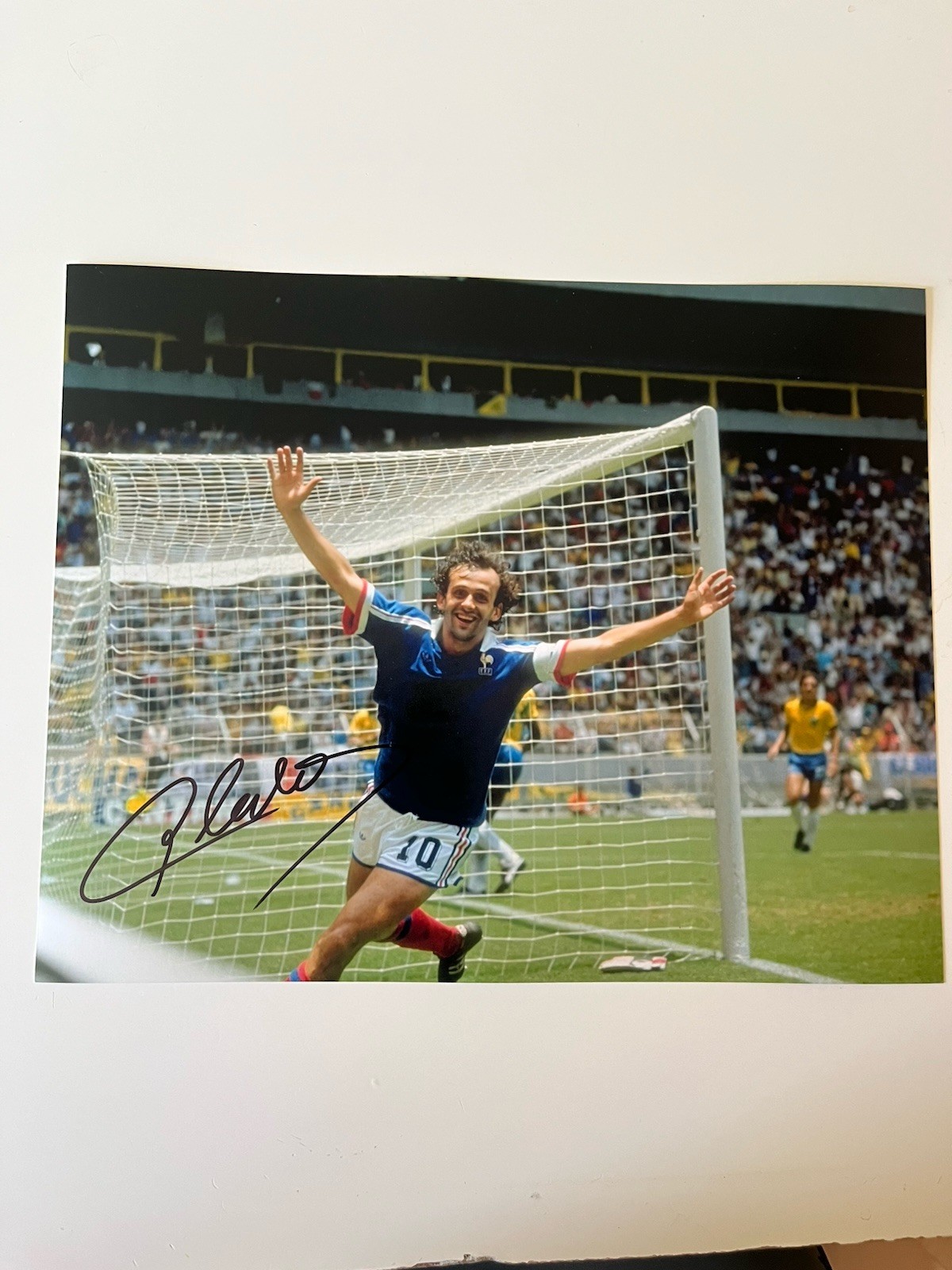 MICHEL PLATINI FRANCE CAPTAIN HAND-SIGNED  PHOTO  for sale on Ebay