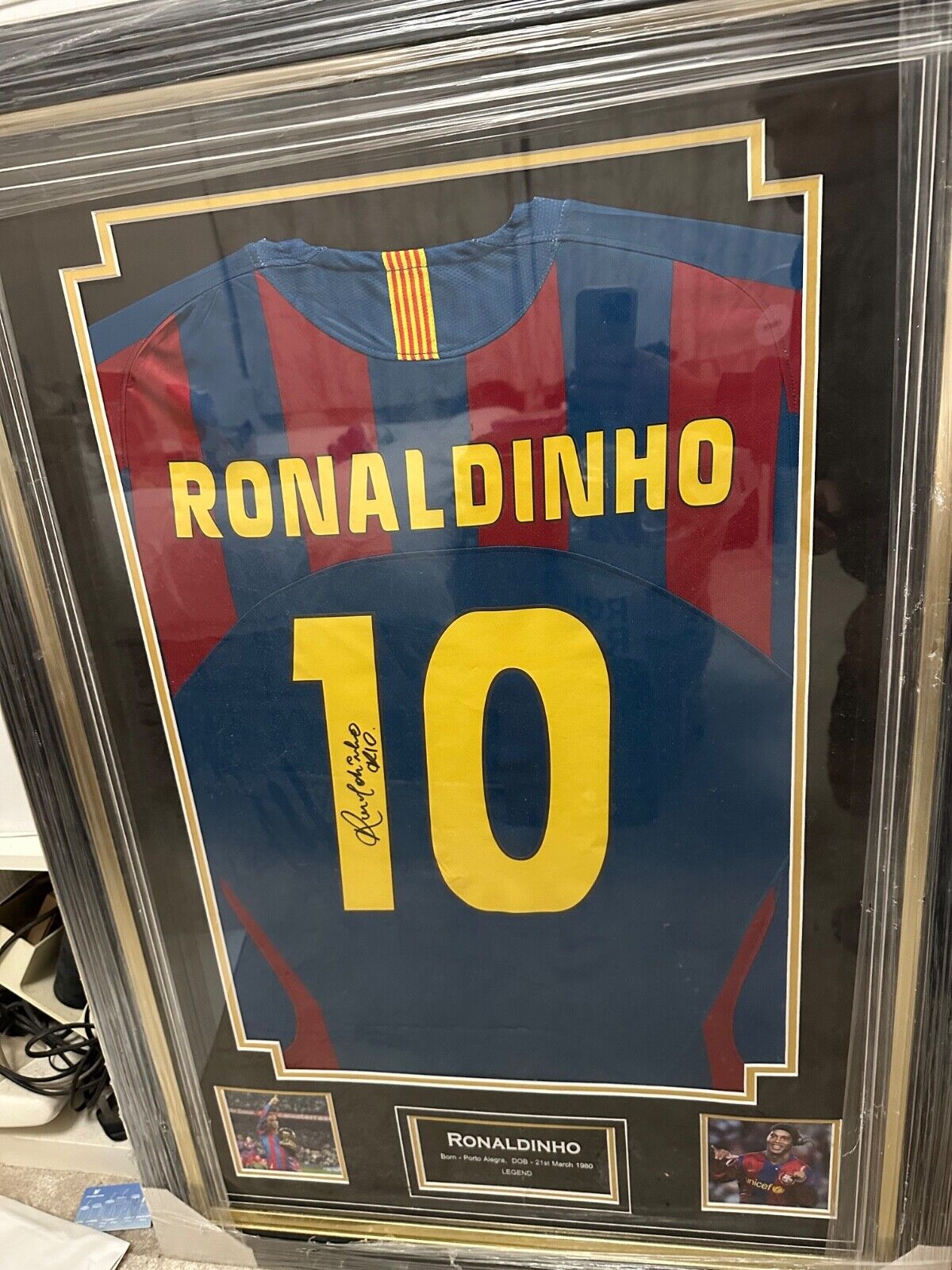 Signed RONALDINHO Barcelona Signed Shirt 05/06 Autographed Jersey  with COA for sale on Ebay