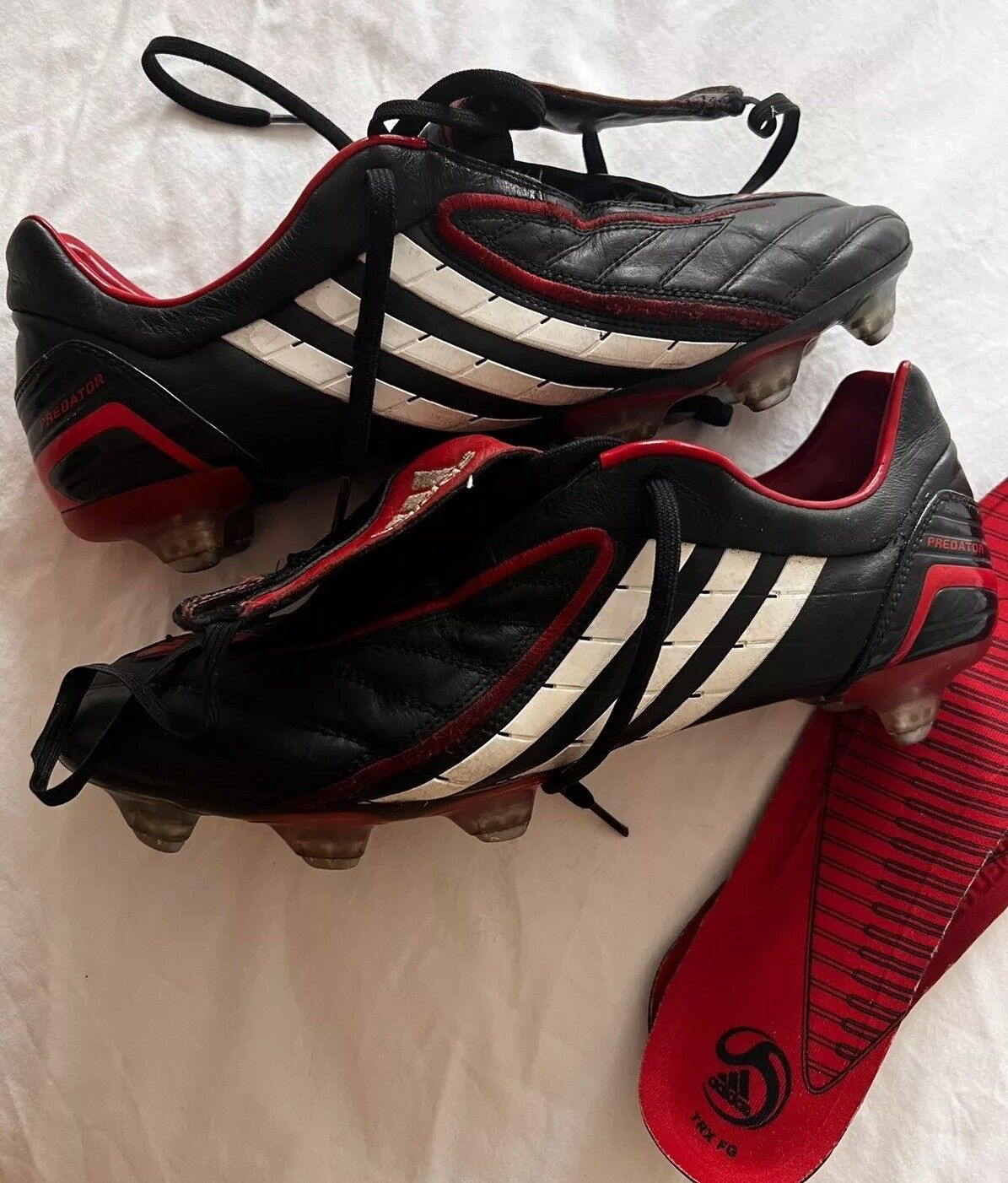 Adidas Predator Powerswerve X/TRX SG Black Red Football Boots  (UK 12) for sale on Ebay