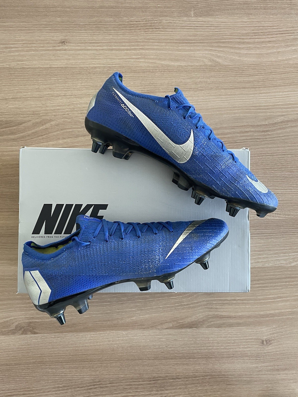 Nike Vapor 12 (XII) Elite SG-Pro AC Blue / Silver Football Boots - UK8.5 / EU43 for sale on Ebay