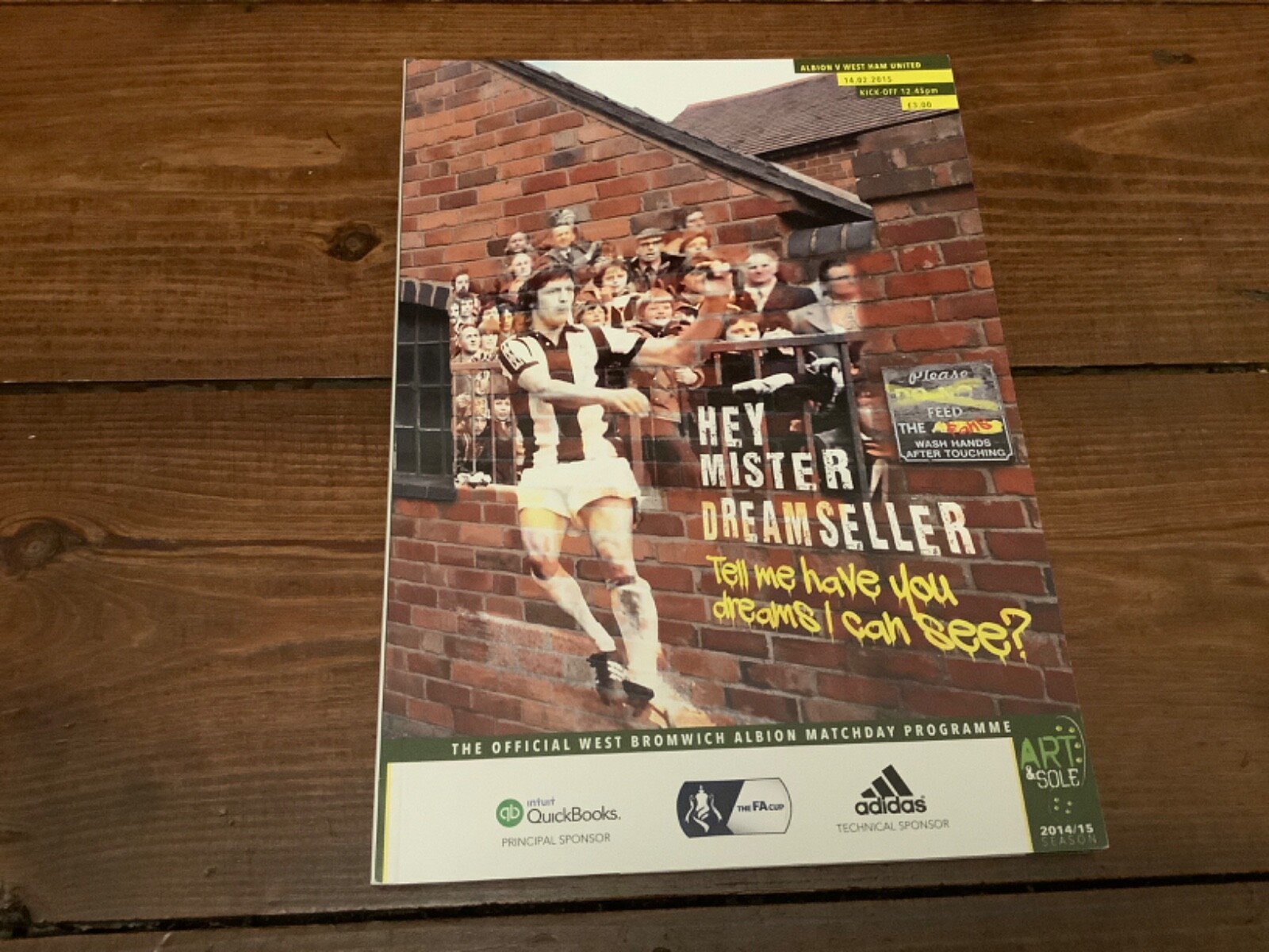 West Brom v West Ham 2014 / 2015 Fa cup 5th Round -  14.02.2015 for sale on Ebay