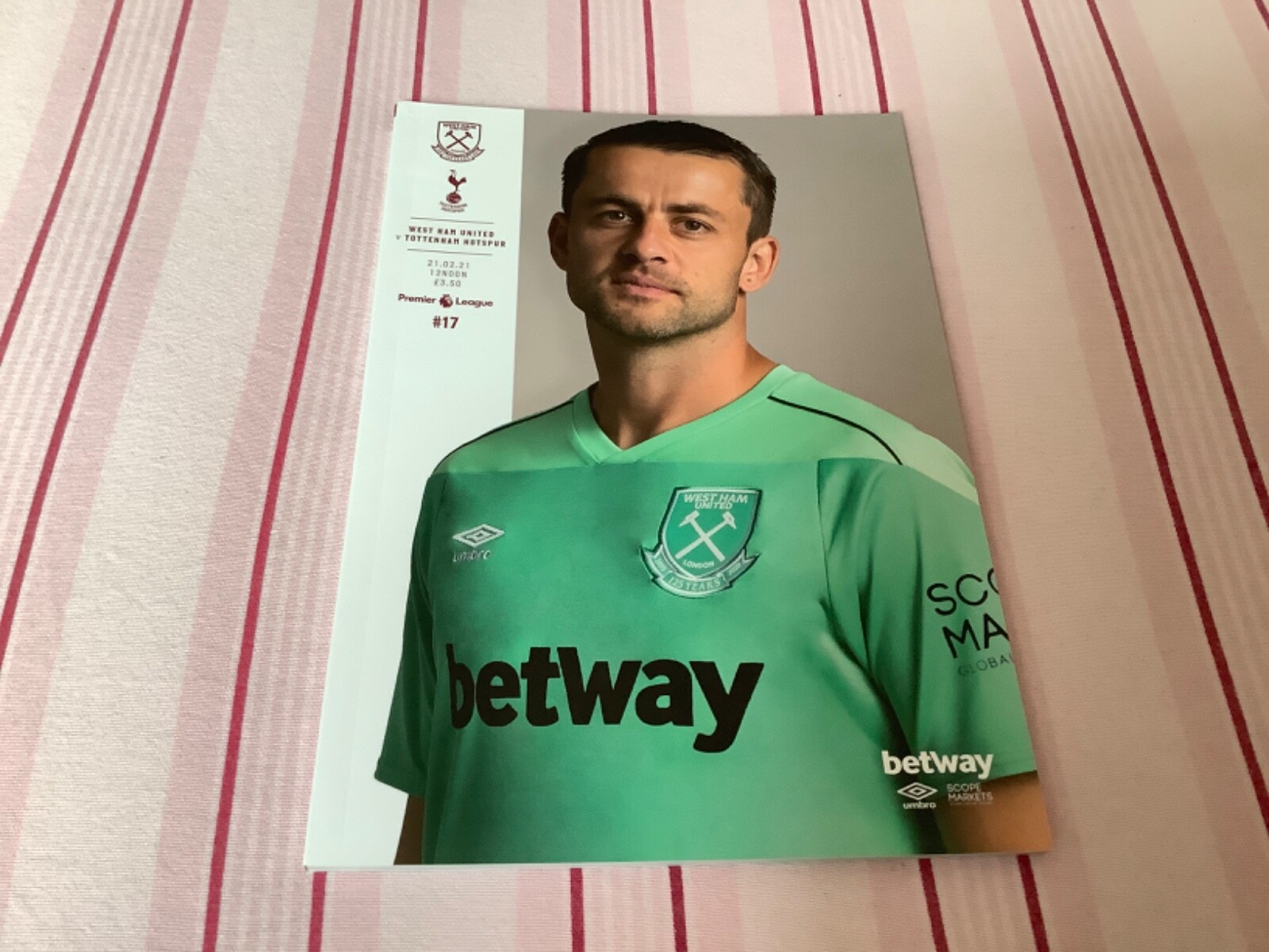 West Ham v Tottenham 2020/21 Season  - 21.02.2021Premier League for sale on Ebay