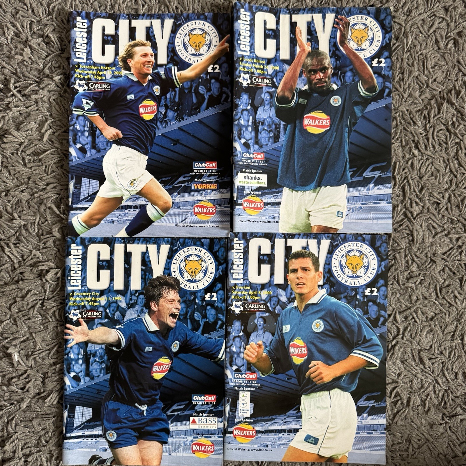 4 - Leicester City Football Programmes- 1999/2000 Season for sale on Ebay