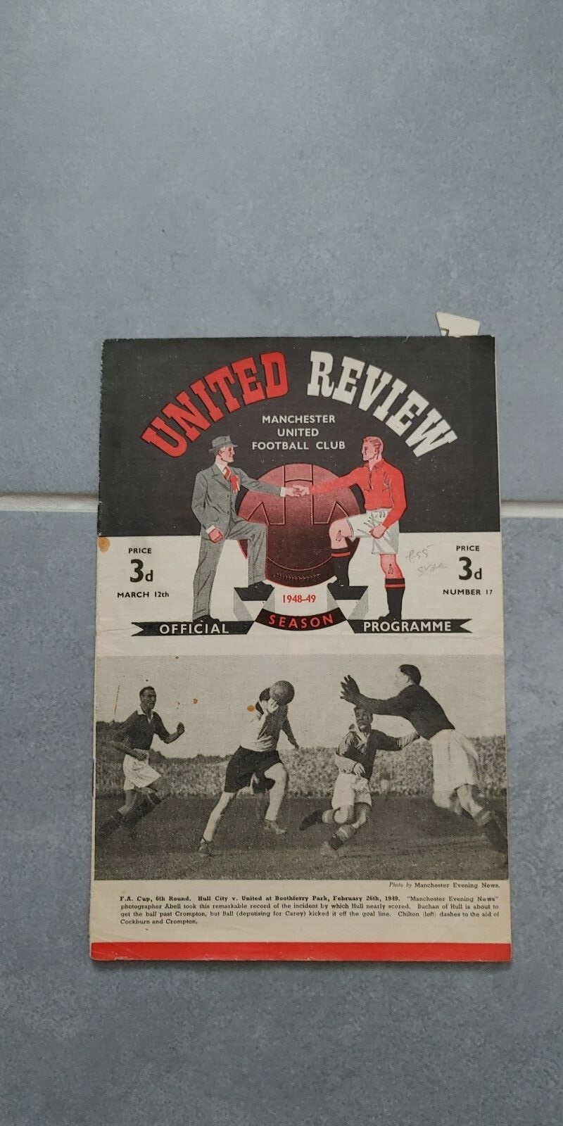 1948/1949 MANCHESTER UNITED v STOKE CITY PROGRAMME, NUMBER 17 for sale on Ebay