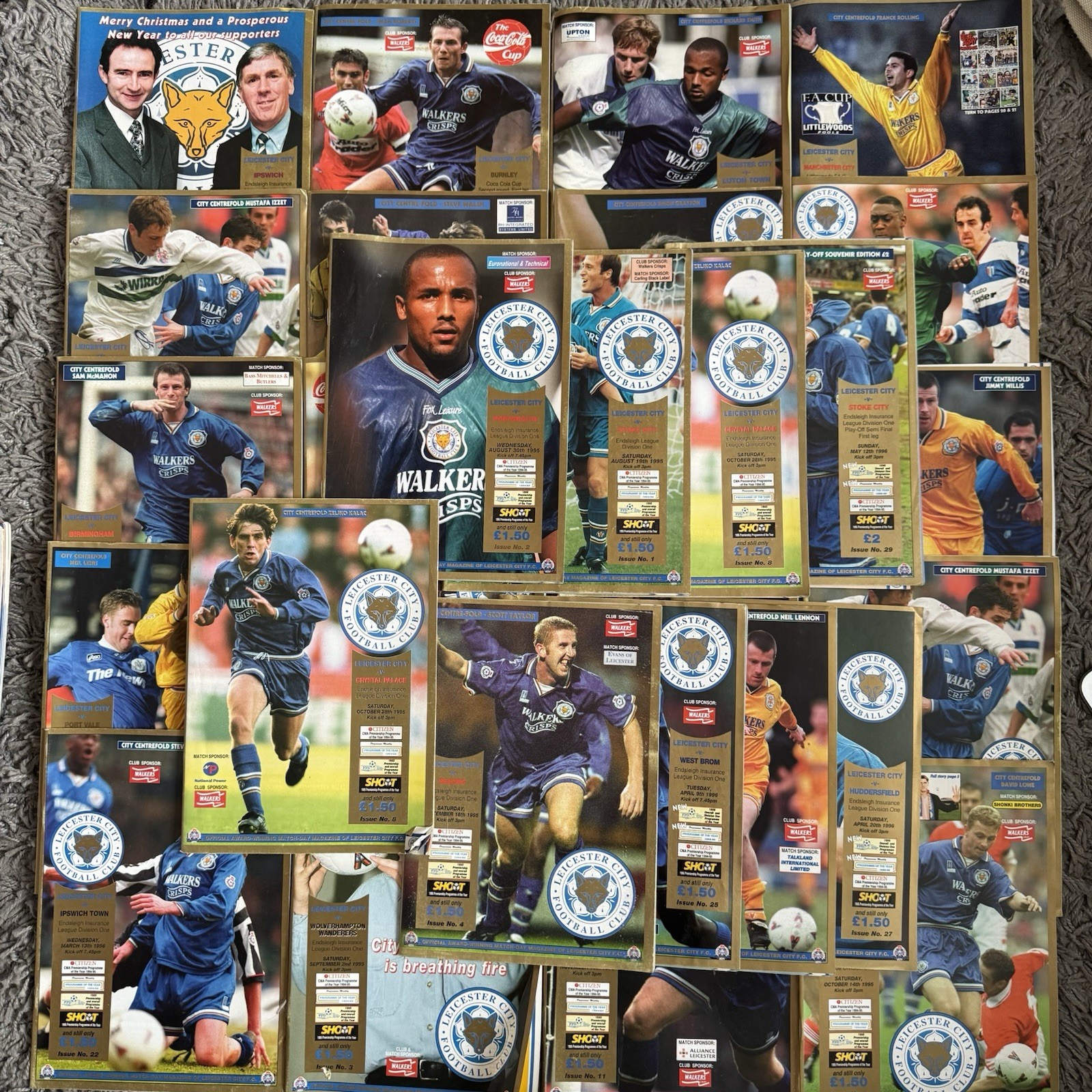 29- Leicester City Programmes - 1995-96 Season Joblot for sale on Ebay