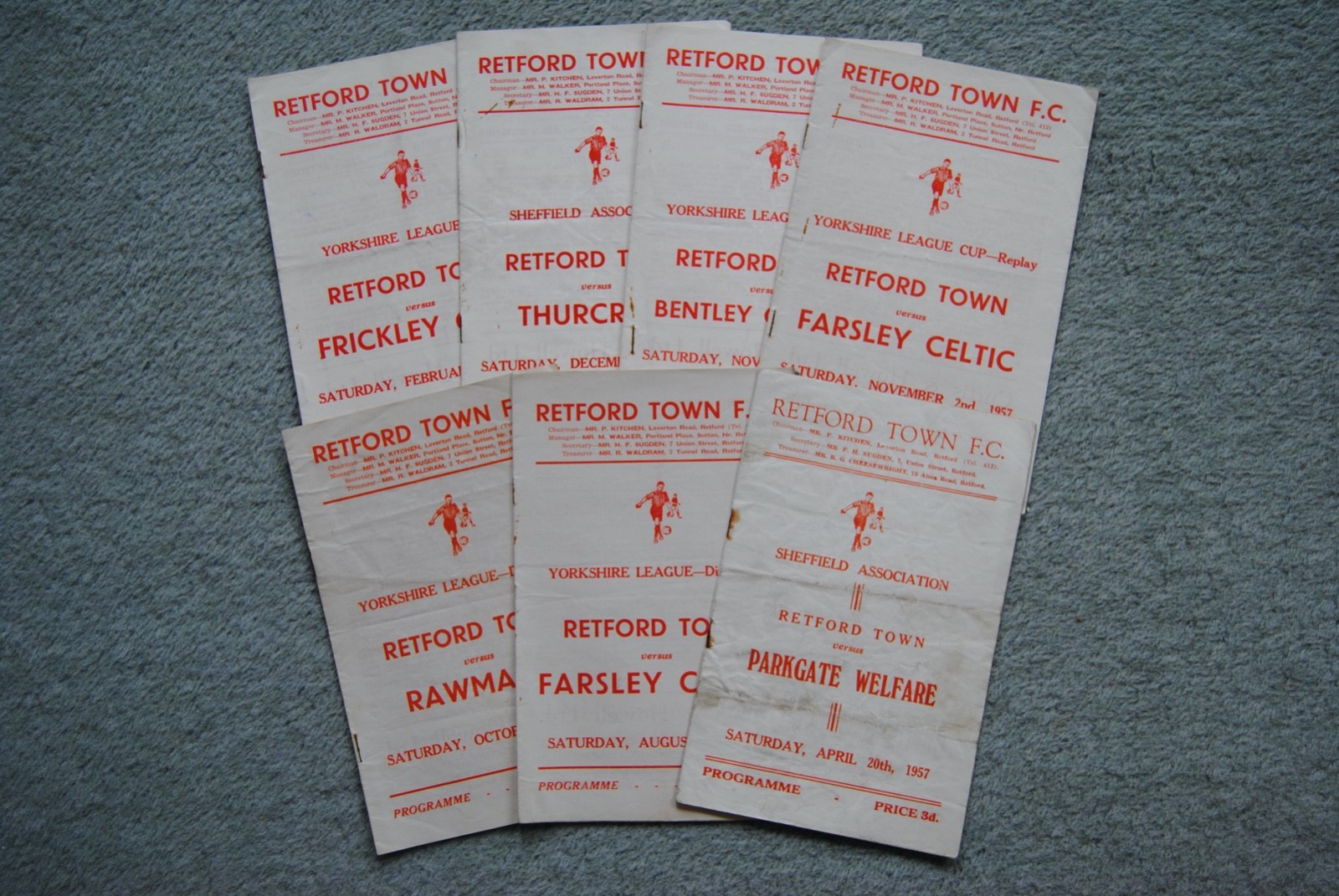 7 x 1950s Retford Town Home Game Football Programmes for sale on Ebay