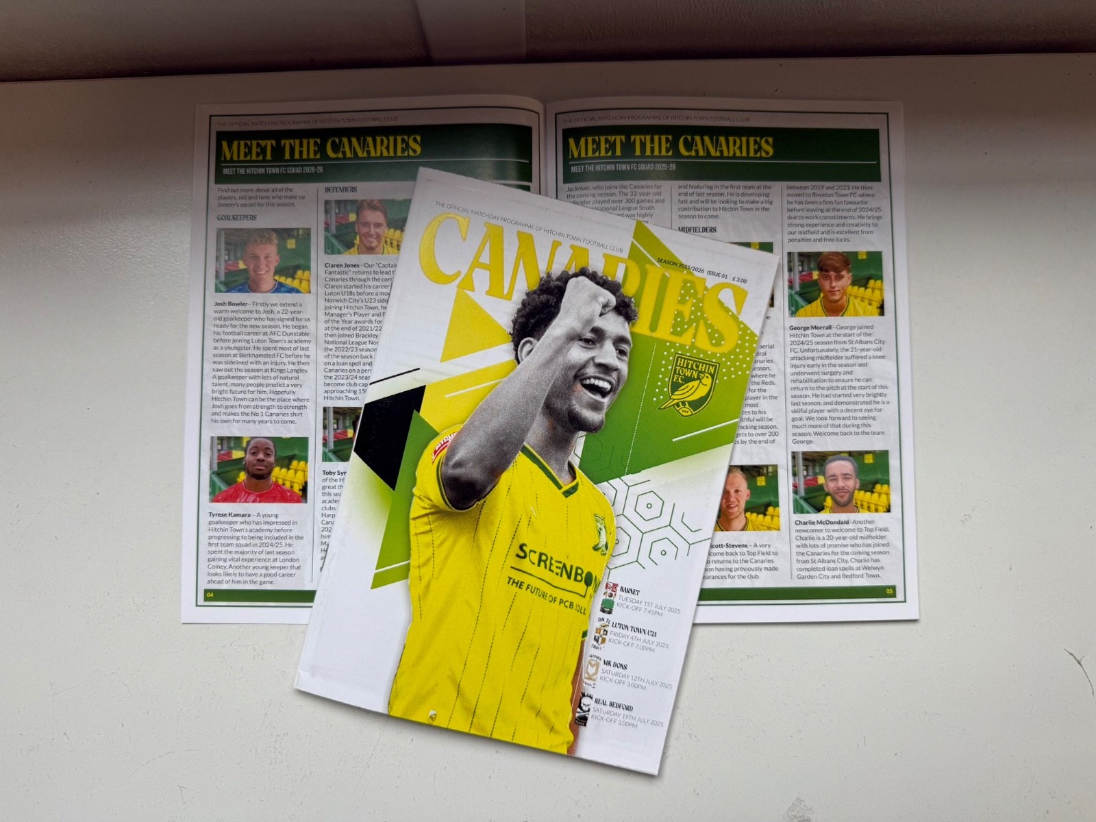 Hitchin Town v Barnet/Luton Town U21/MK Dons/Real Bedford 2025 for sale on Ebay