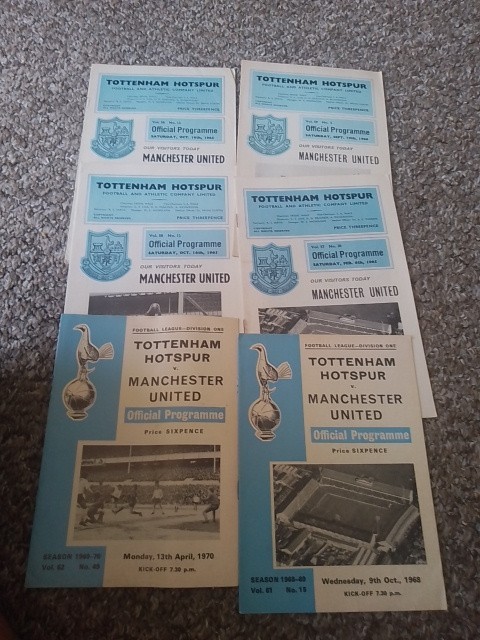 6x Spurs Vs Man Utd 60s for sale on Ebay