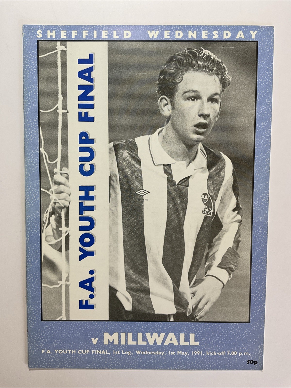 Sheffield Wednesday v Millwall; FA Youth Cup Final, 1st May 1991 for sale on Ebay