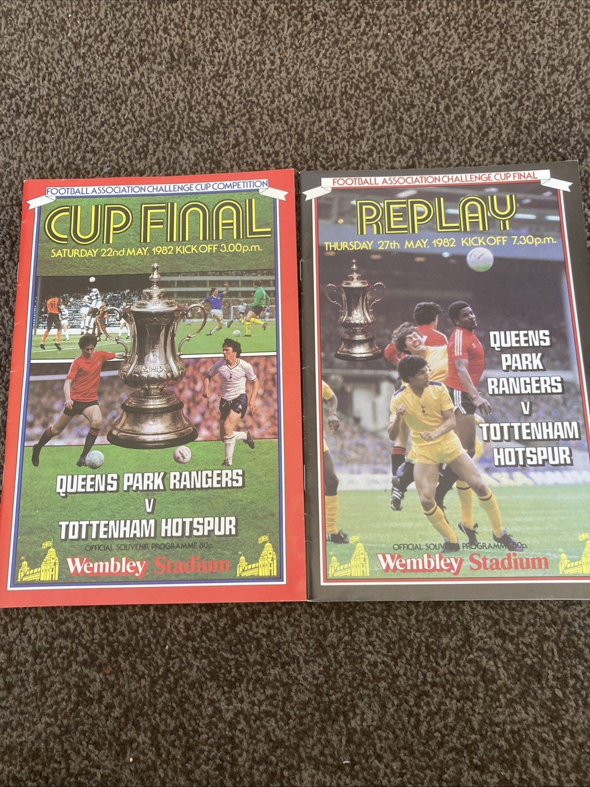 1982 F A Cup Final Queens Park Rangers V Tottenham Plus Replay Mint for sale on Ebay