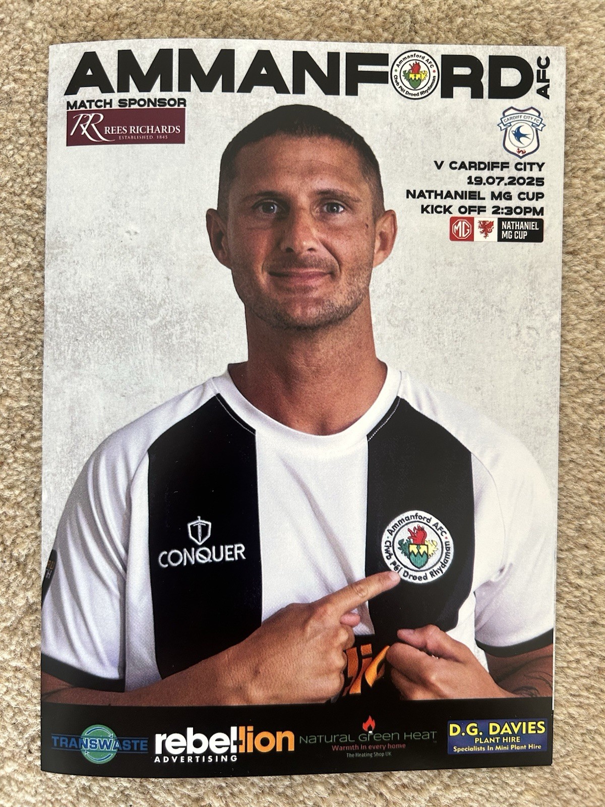 Ammanford AFC v Cardiff City Football Programme for sale on Ebay