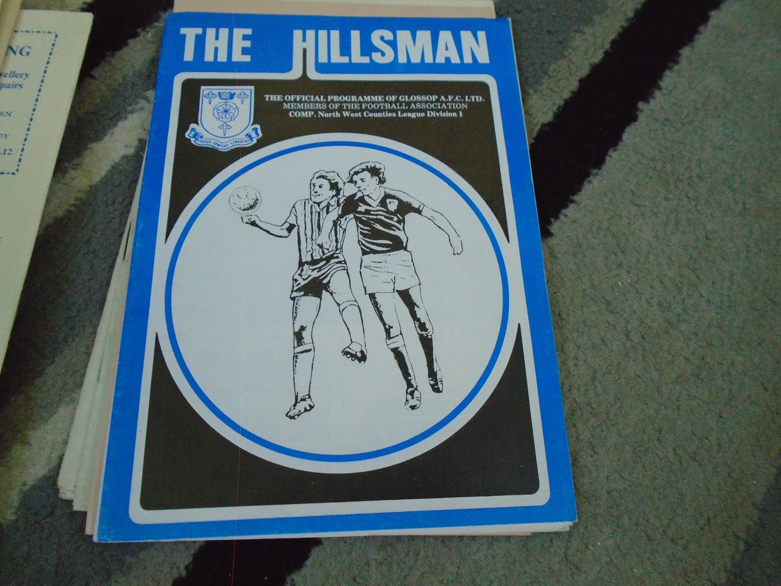 GLOSSOP V ARSENAL 1984 FRIENDLY for sale on Ebay