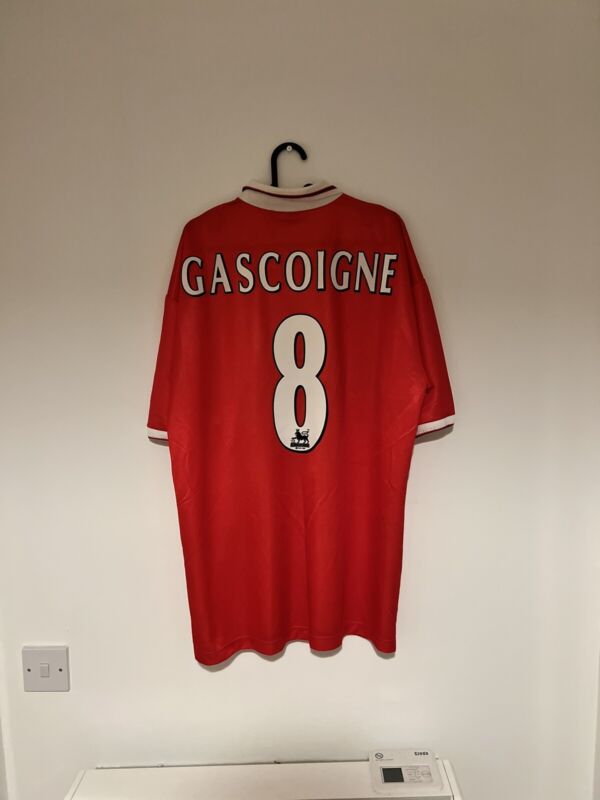 Middlesbrough 1998/1999 Home Football Shirt, GASCOIGNE 8, XL for sale on Ebay