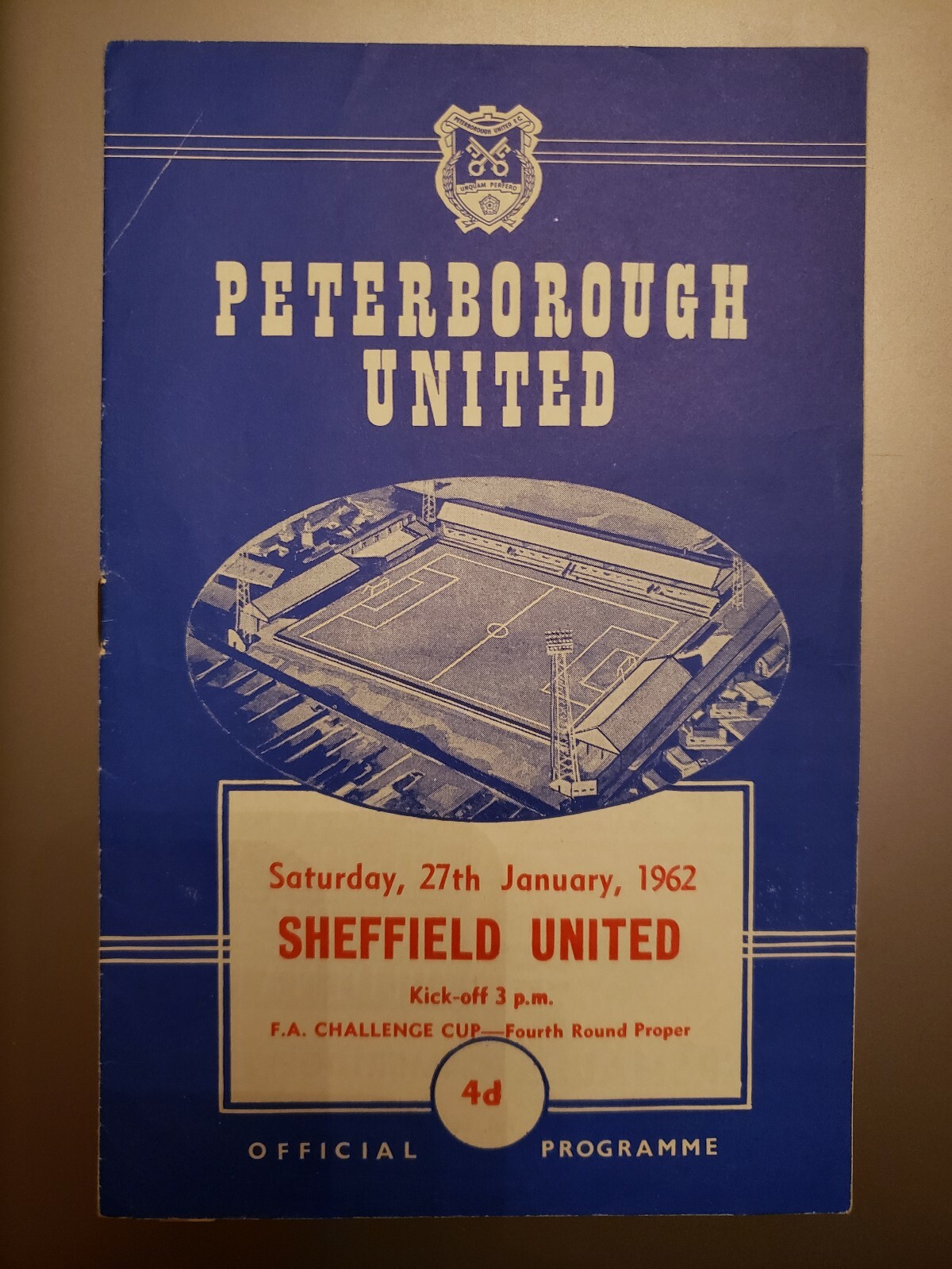 Peterborough United v Sheffield United 1961/62 FA Cup 4th Round, (27/01/1962) for sale on Ebay
