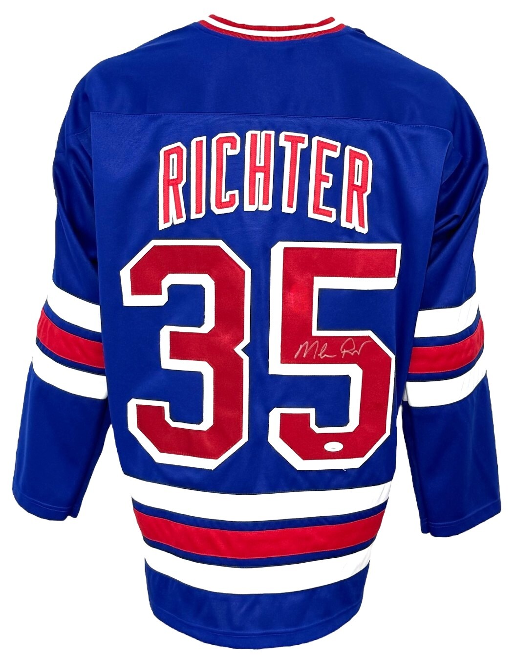 New York Rangers Mike Richter Autographed Pro Style Blue Jersey BAS Authentic... for sale on Ebay