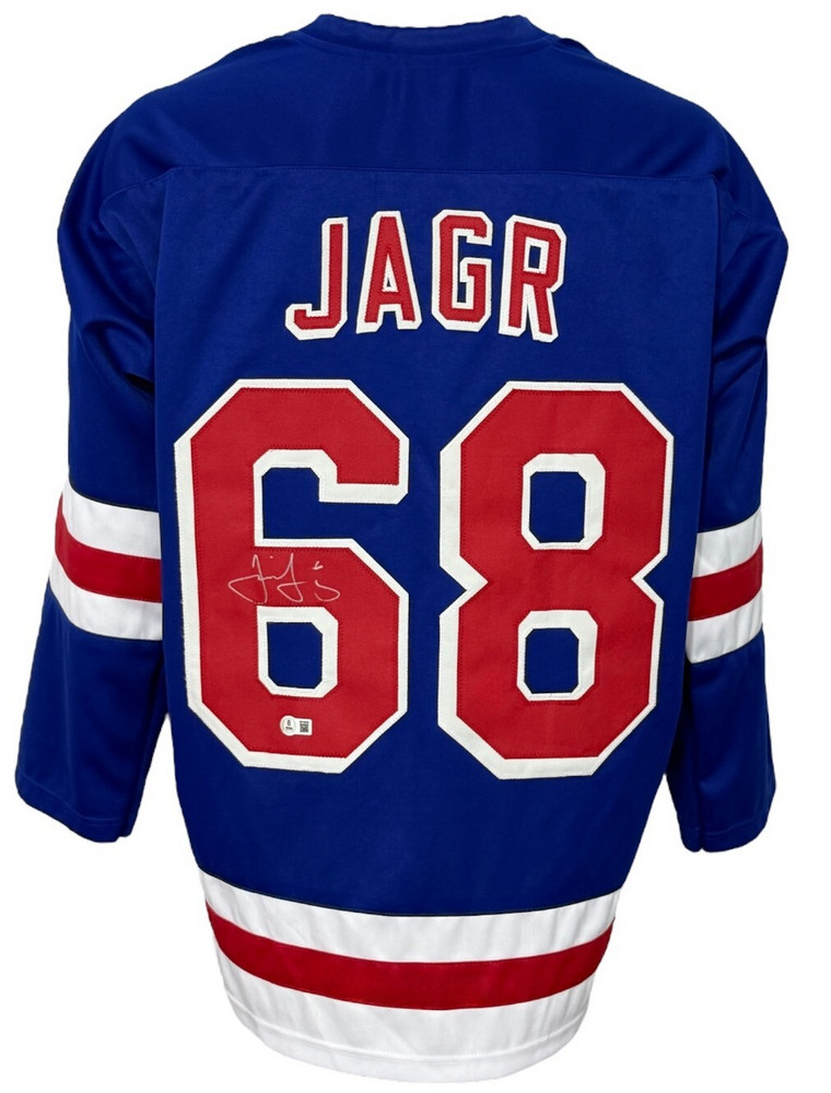 New York Rangers Jaromir Jagr Autographed Pro Style Blue Jersey BECKETT Authe... for sale on Ebay