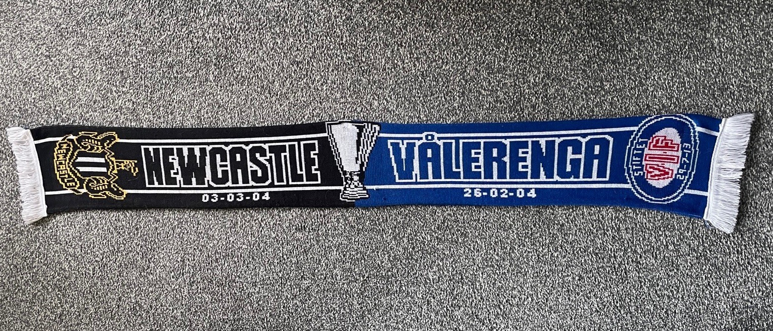 Newcastle United “Valerenga” EUFA Europa League 2003/04 Half Half Football Scarf for sale on Ebay