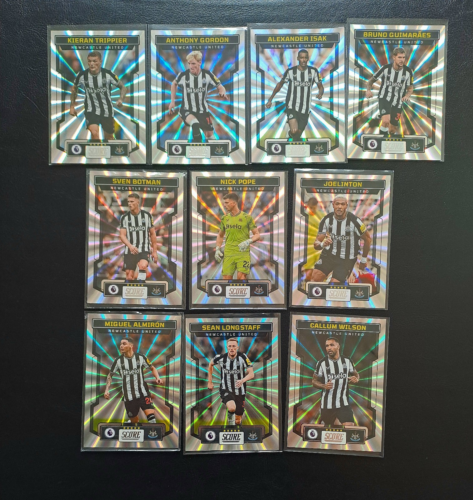Newcastle United Silver Laser Bundle Incl Isak Guimaraes Gordon Panini for sale on Ebay