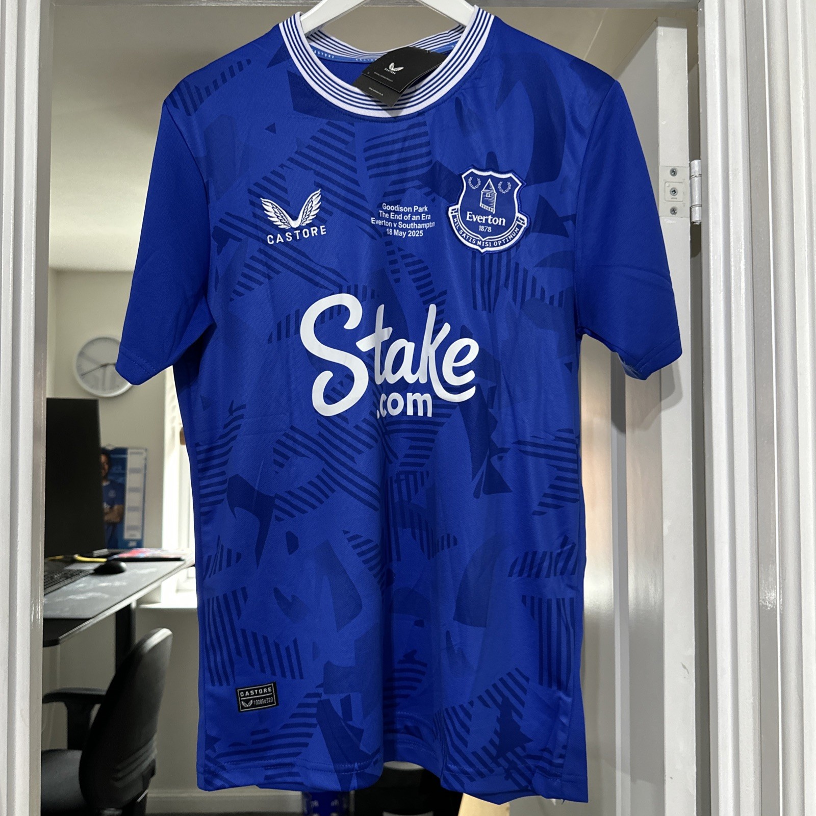 Everton Home Shirt 2024/25. End of an era.  Blue Home Kit. Medium for sale on Ebay