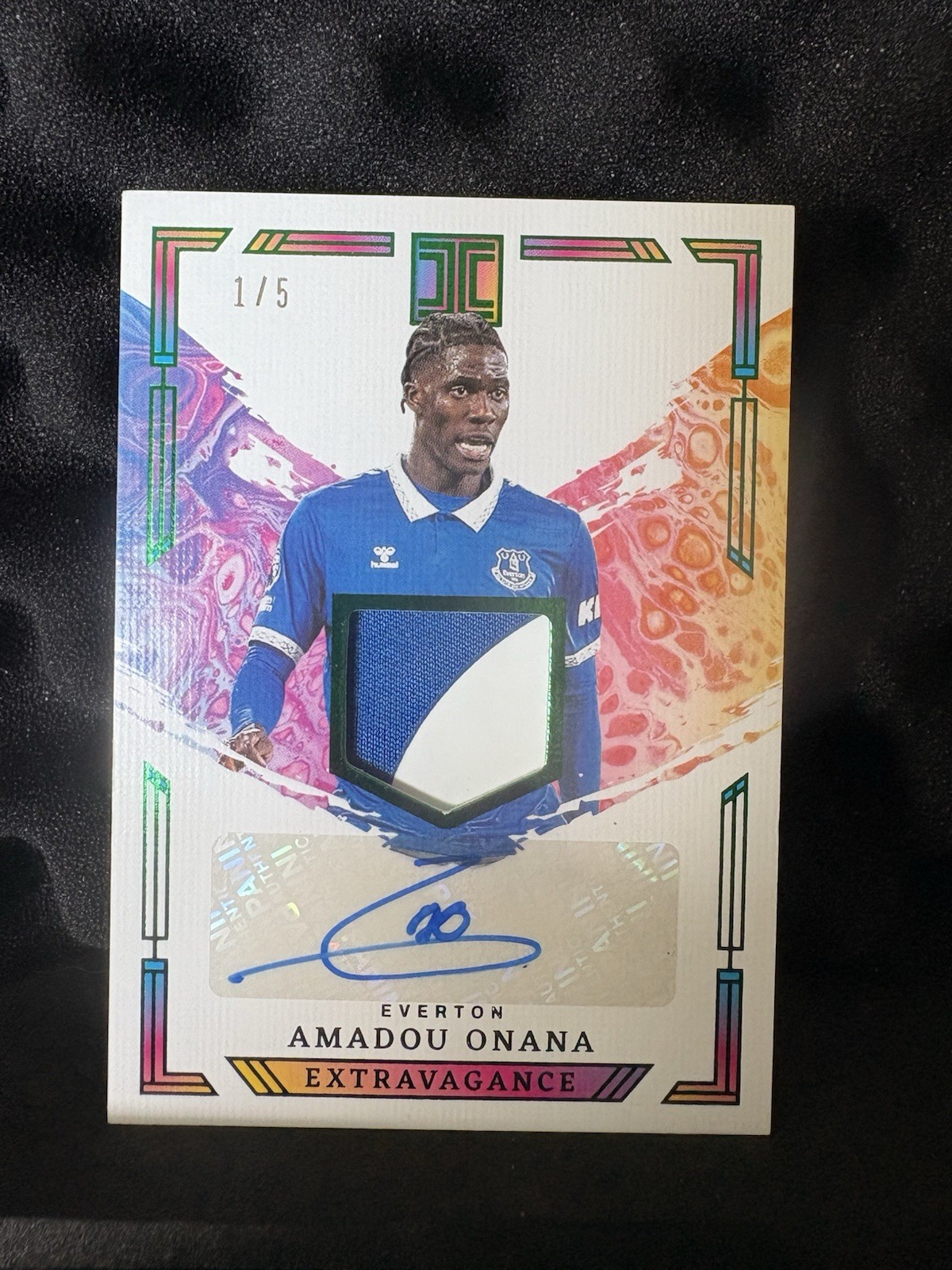 Amadou Onana Patch Auto /5  Panini Impeccable Everton for sale on Ebay