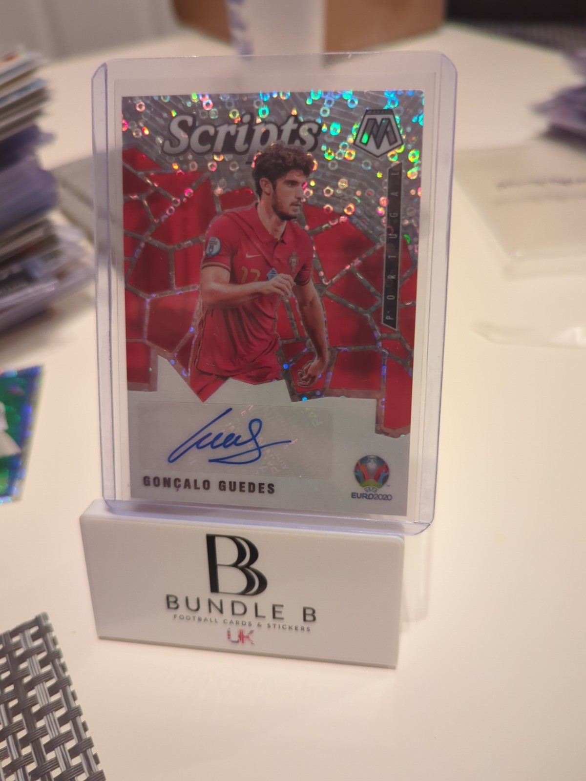 Goncalo Guedes Auto Scripts Panini Euro 2020 Mosaic Portugal Wolves for sale on Ebay
