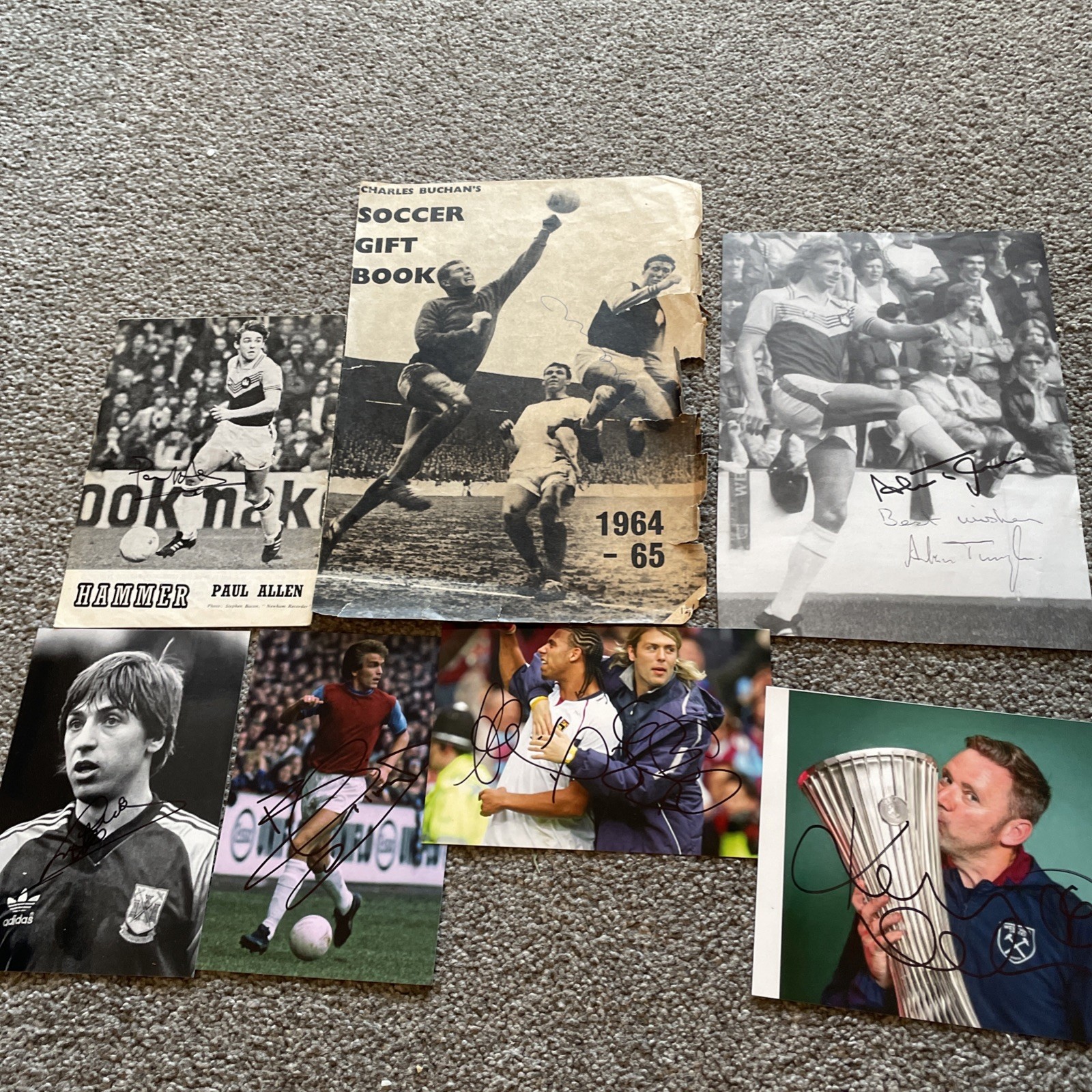 7 West Ham signed football photos/magazine ex players inc Nolan, Ferdinand vgc for sale on Ebay