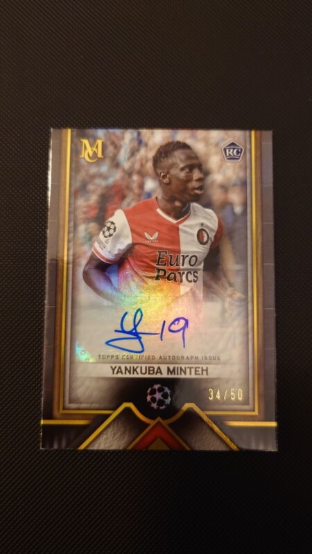 YANKUBA MINTEH rookie auto /50 Topps Museum 2023/24 Feyenoord  Brighton RC for sale on Ebay
