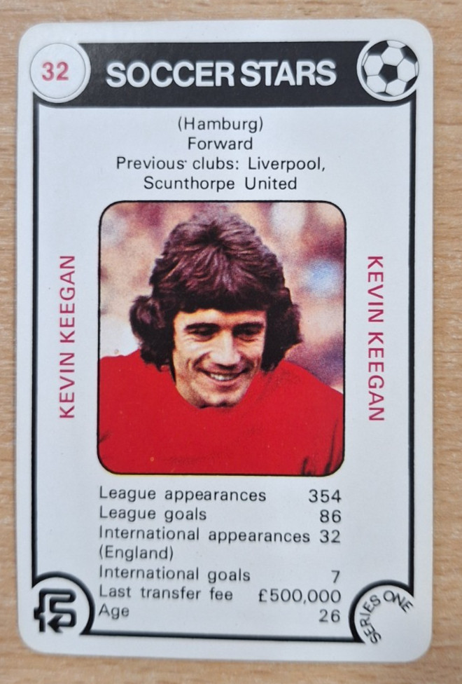 VINTAGE FKS TRUMP SOCCER STARS 1977/78 SERIES 1- KEVIN KEEGAN - LIVERPOOL for sale on Ebay