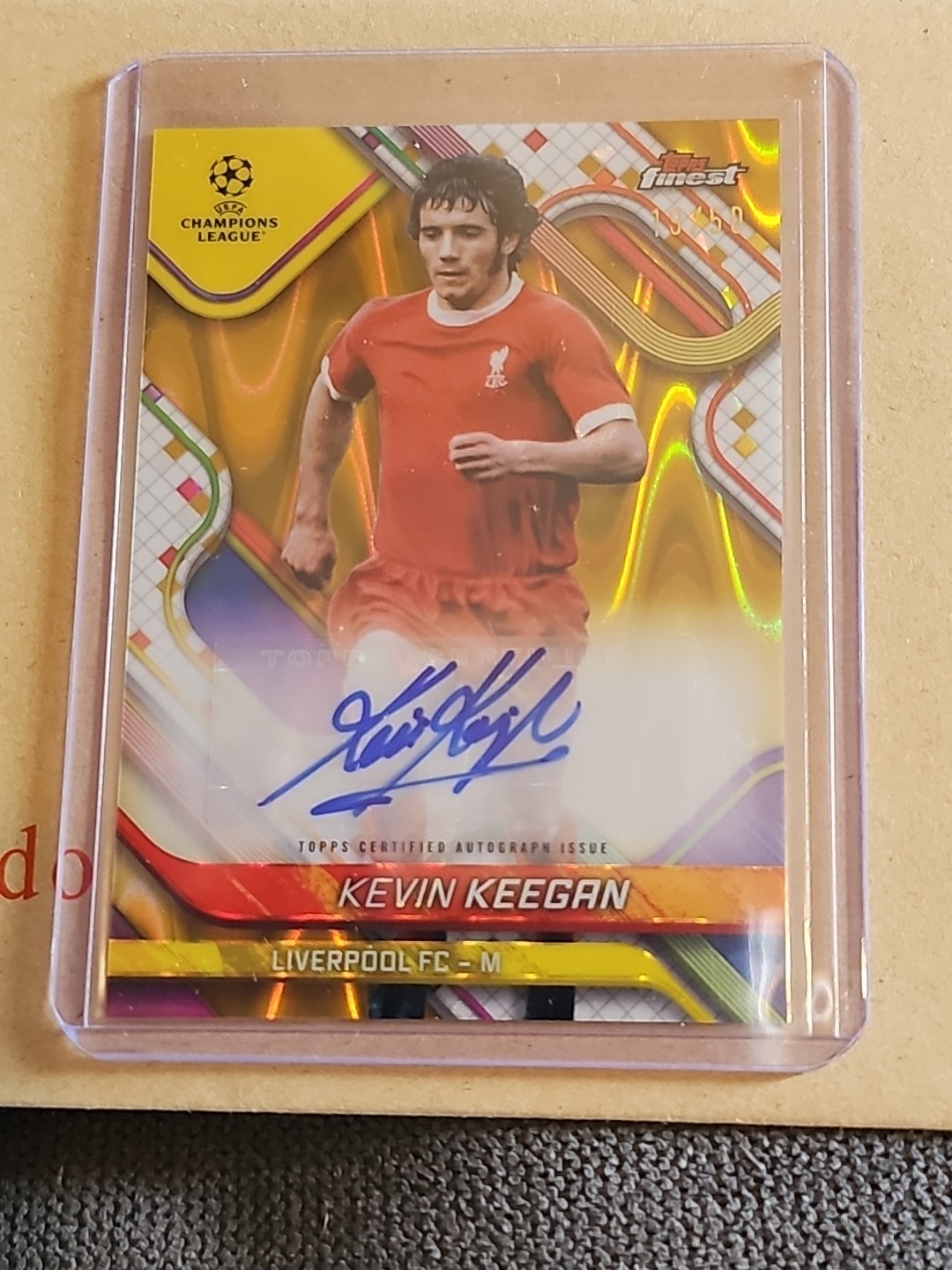 Liverpool Kevin Keegan/50 Auto Topps Finest Ucc for sale on Ebay