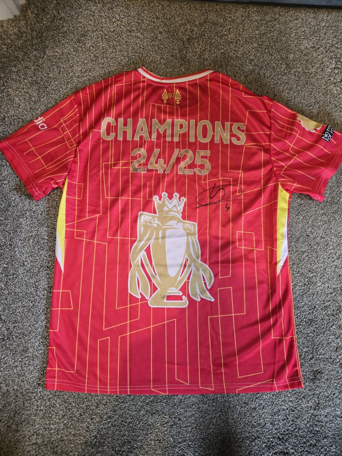 Liverpool Hand Signed Shirt From Virgil Van Dijk for sale on Ebay