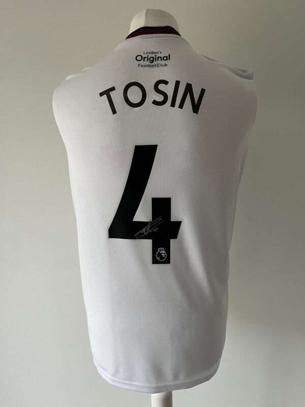Signed TOSIN ADARABIOYO Shirt - Fulham -PROOF/COA- Man City Chelsea England for sale on Ebay