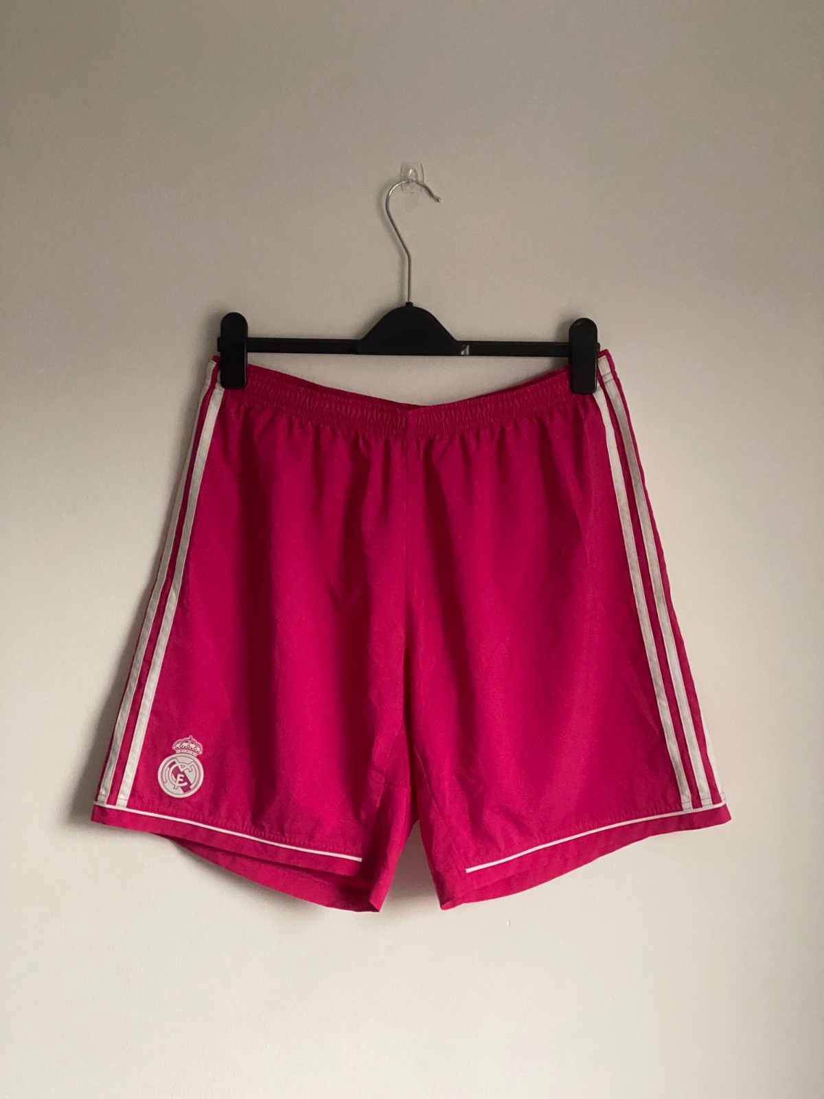 Real Madrid Away Shorts Adidas Pink 2014-15 Large Excellent Condition for sale on Ebay