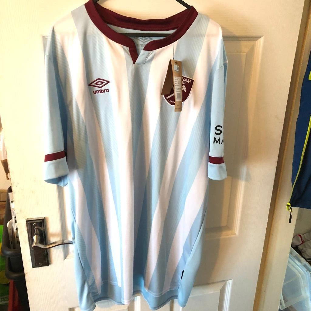 GENUINE UMBRO WEST HAM UTD 2021/22 AWAY FOOTBALL  SHIRT 2XL NO No.NEW WITH TAG for sale on Ebay