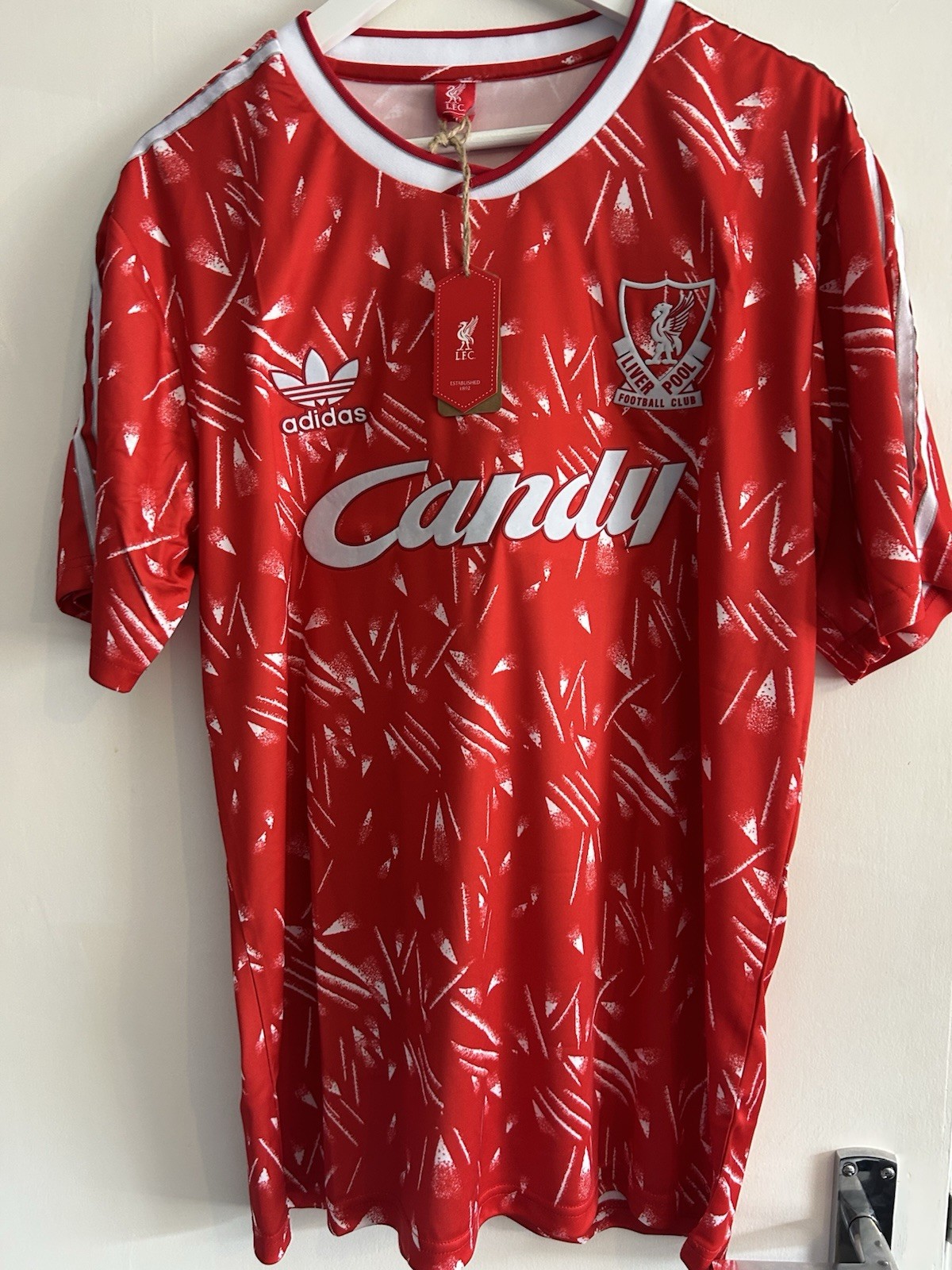 Vintage Liverpool FC 1989-1991 Home Football Shirt Candy Sponsor Adidas XL BNWT for sale on Ebay
