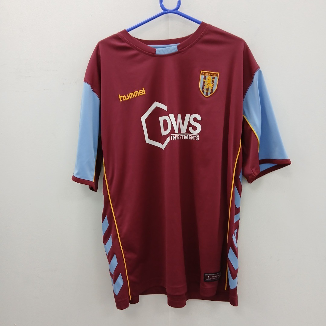 Aston Villa Football Shirt Mens Size XL Red Blue Hummel RMF15-CAP for sale on Ebay