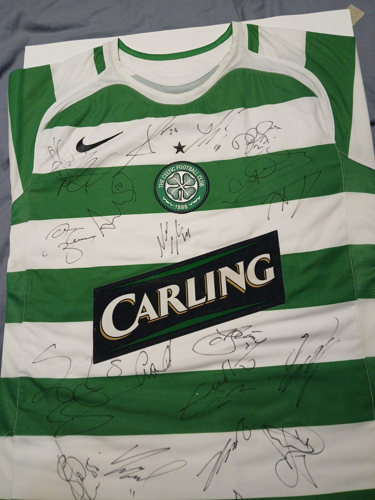 Signed Celtic Top 2008 Season Many Players Signatures Unframed for sale on Ebay