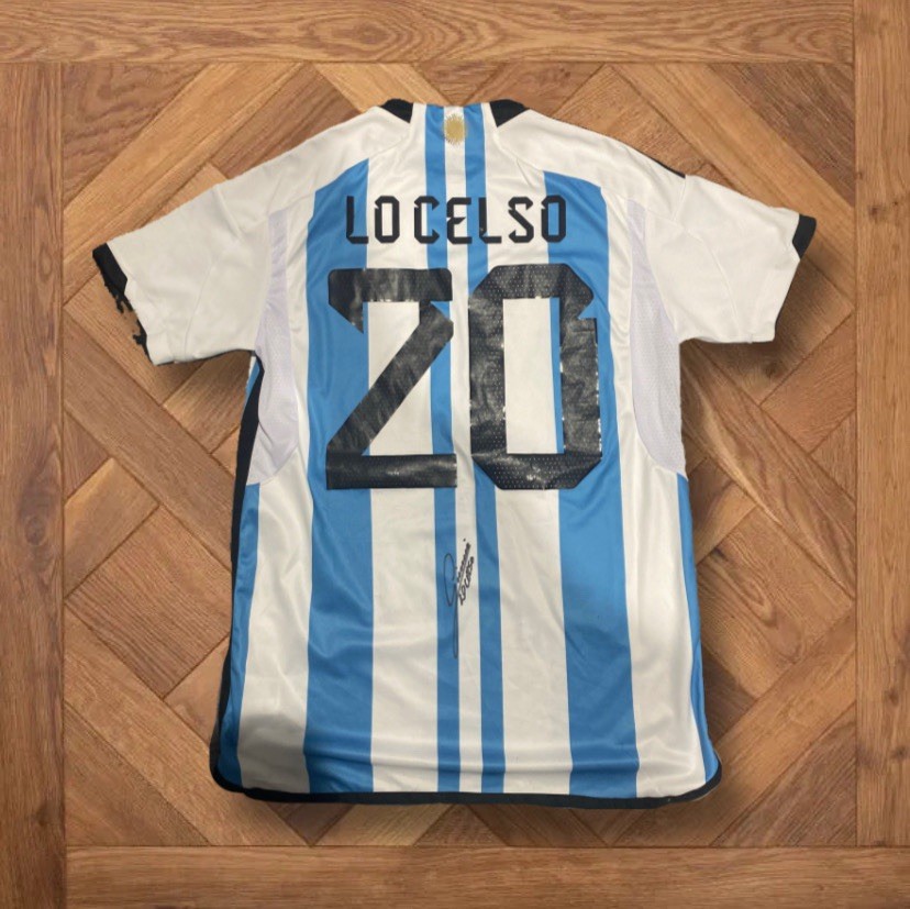 Giovanni Lo Celso Hand Signed Argentina Shirt for sale on Ebay
