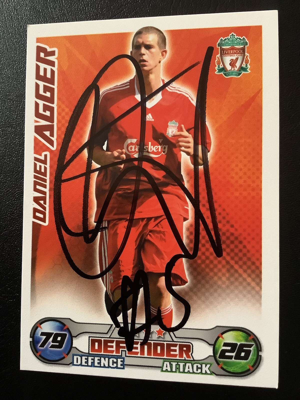 Signed Daniel Agger Liverpool Football Match Attax Card for sale on Ebay