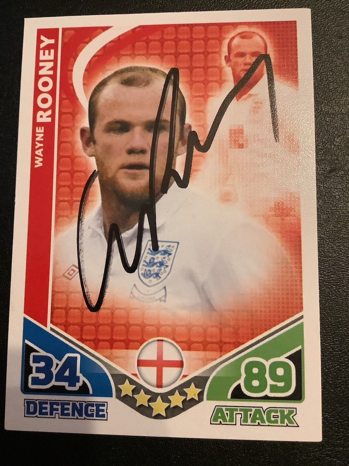 Signed Wayne Rooney England Football Match Attax Card for sale on Ebay