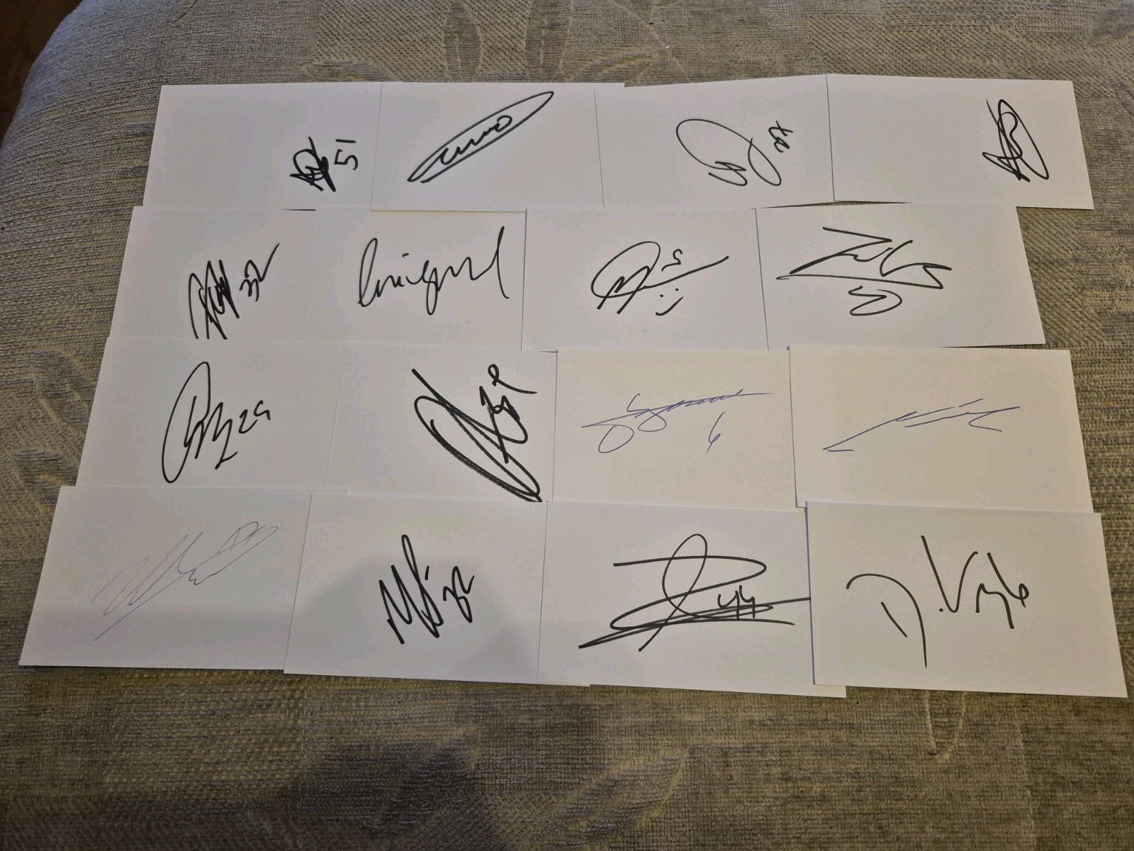 16 Signed Nottingham Forest Football White Index Cards 2025/26 for sale on Ebay