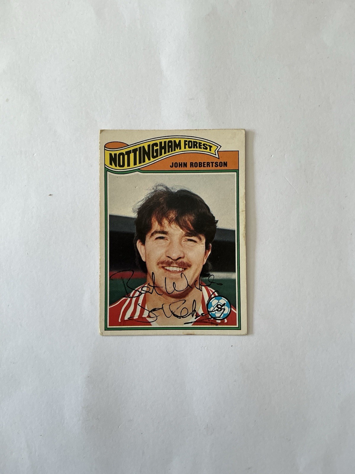 JOHN ROBERTSON  Nottingham Forest  Signed Topps Card. for sale on Ebay