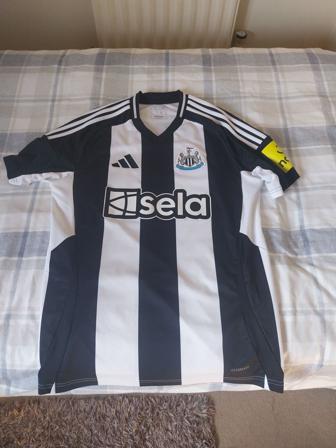Newcastle United Home Shirt 24/25 Large Slim Fit With Retro Shearer Print  for sale on Ebay
