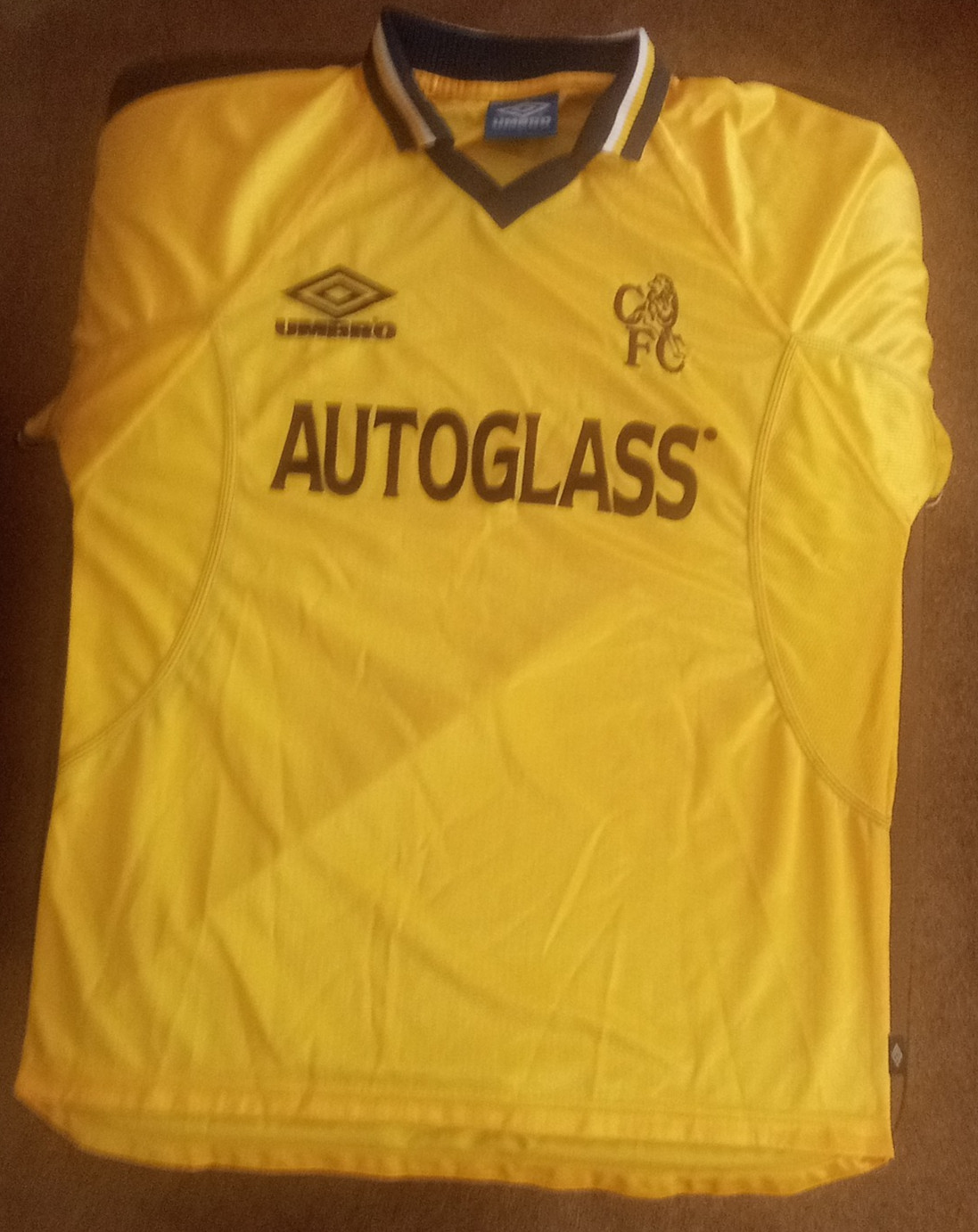 Chelsea 1st Team Shirt 1998-2000 (Autoglass) Male Large Yellow/Gold Unworn Mint! for sale on Ebay