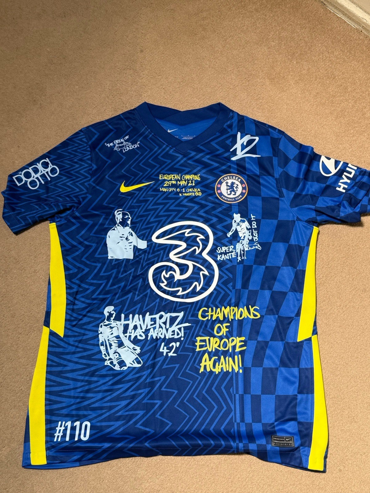 LIMITED EDITION (110/420) Chelsea European Champions Shirt (Men’s Large) for sale on Ebay