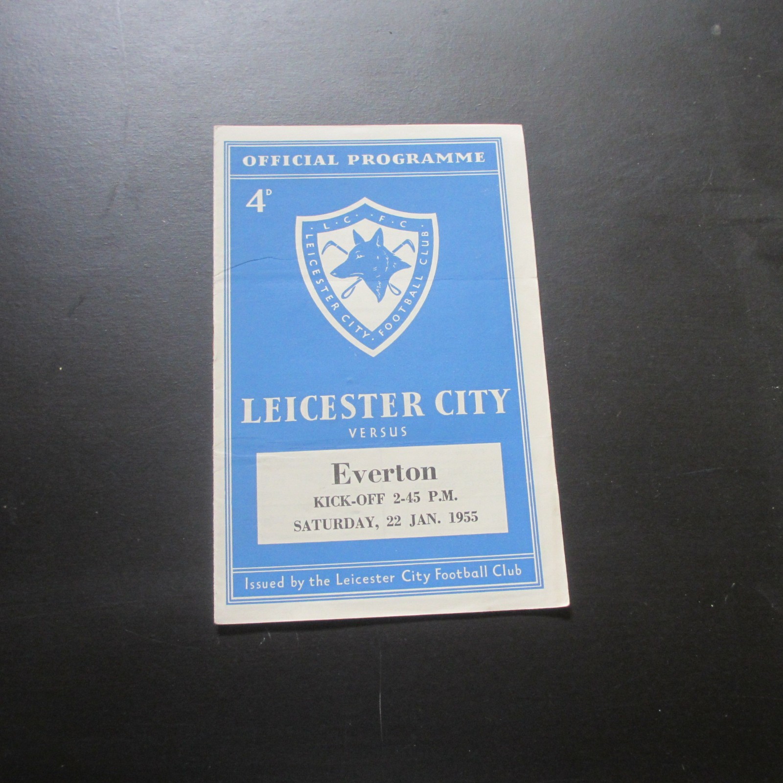Leicester v Everton Div 1 1954/5 for sale on Ebay